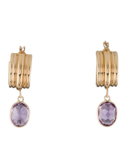 Earrings 14K 2.06ctw Amethyst Drop Earrings