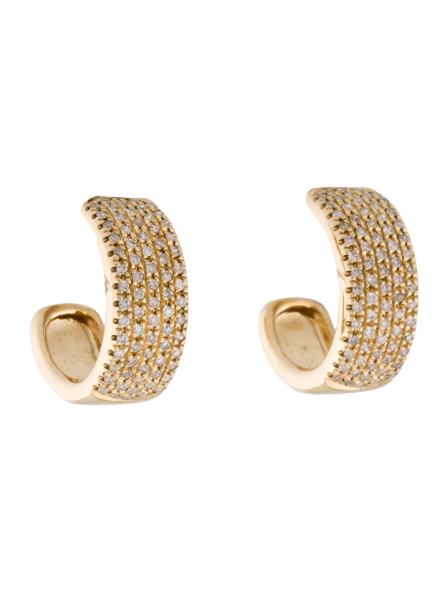 Earrings 14K Diamond Huggie Earrings