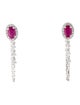 Earrings 14K Ruby & Diamond Drop Earrings