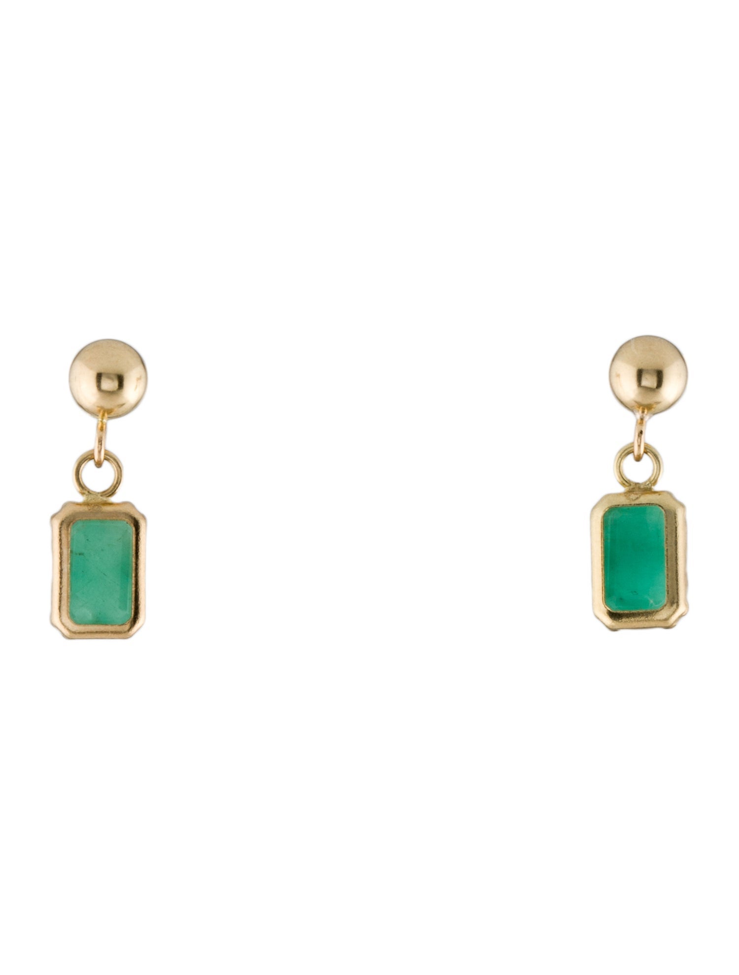 Earrings 14K Emerald Drop