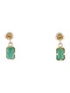 Earrings 14K Emerald Drop Earrings