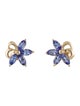 Earrings 14K 2.76ctw Tanzanite Floral Stud Earrings