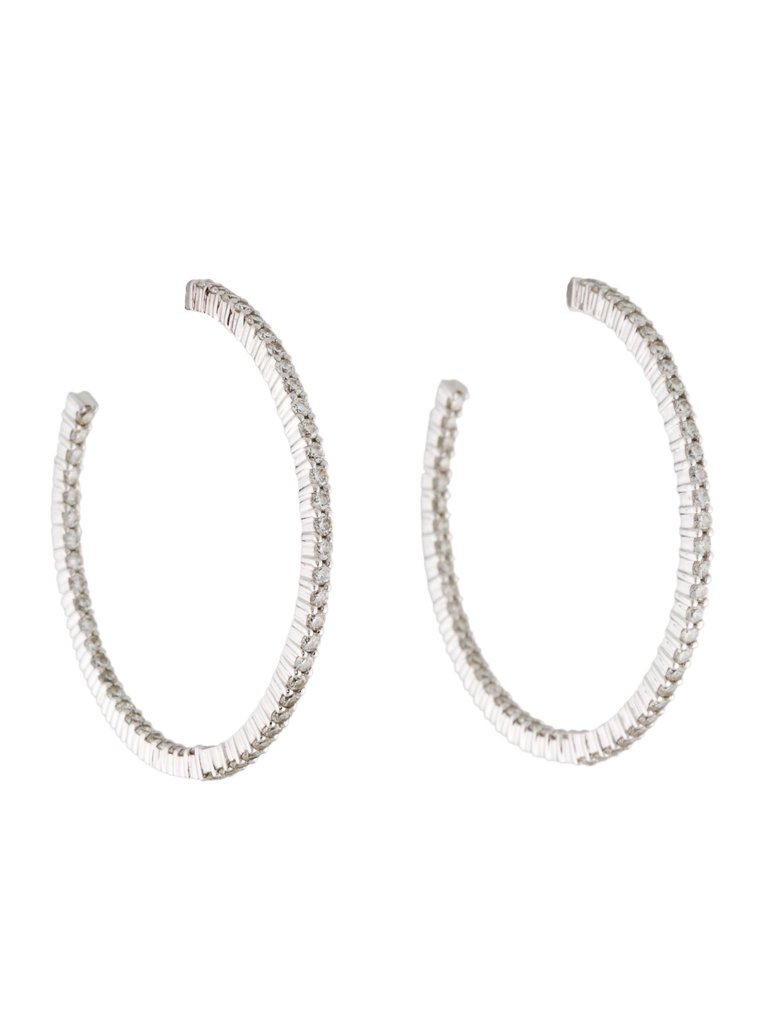 Earrings 18K Diamond Inside-Out Hoop Earrings