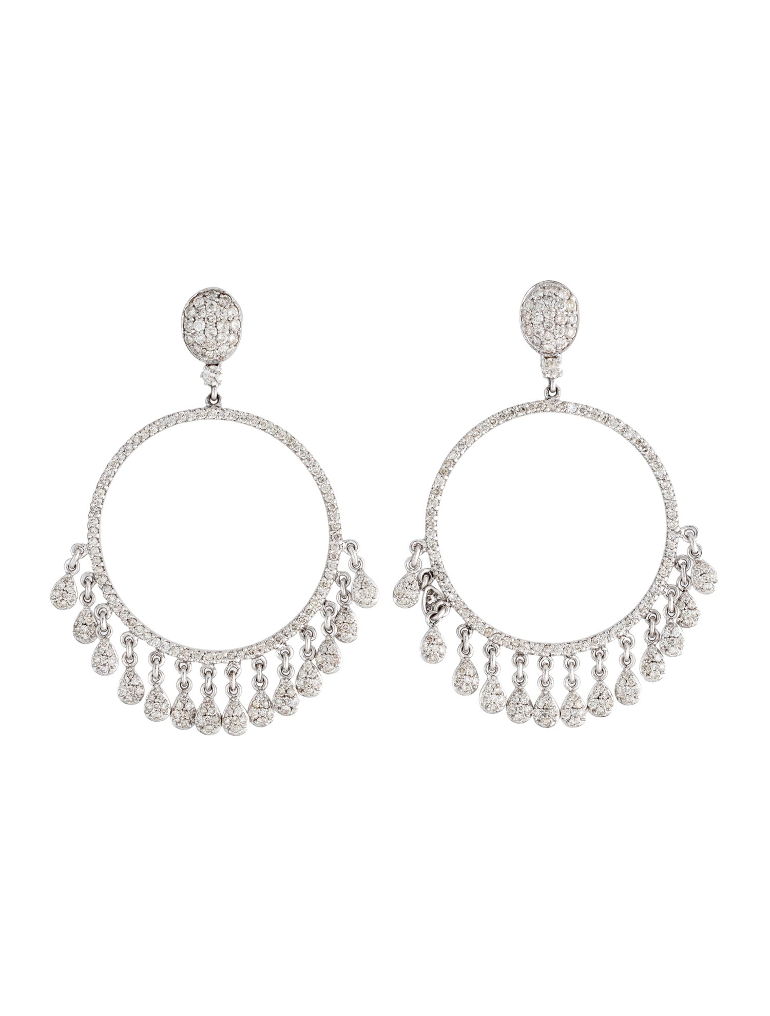 Earrings 18K 4.94ctw Diamond Chandelier Earrings