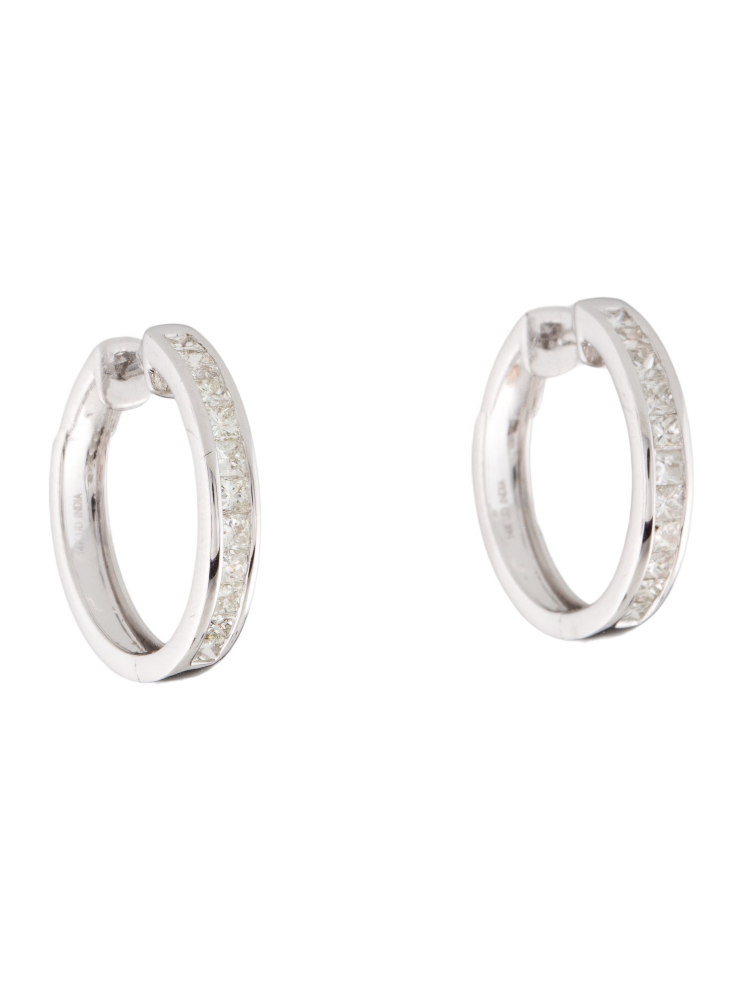 Earrings 14K Diamond Hoop Earrings