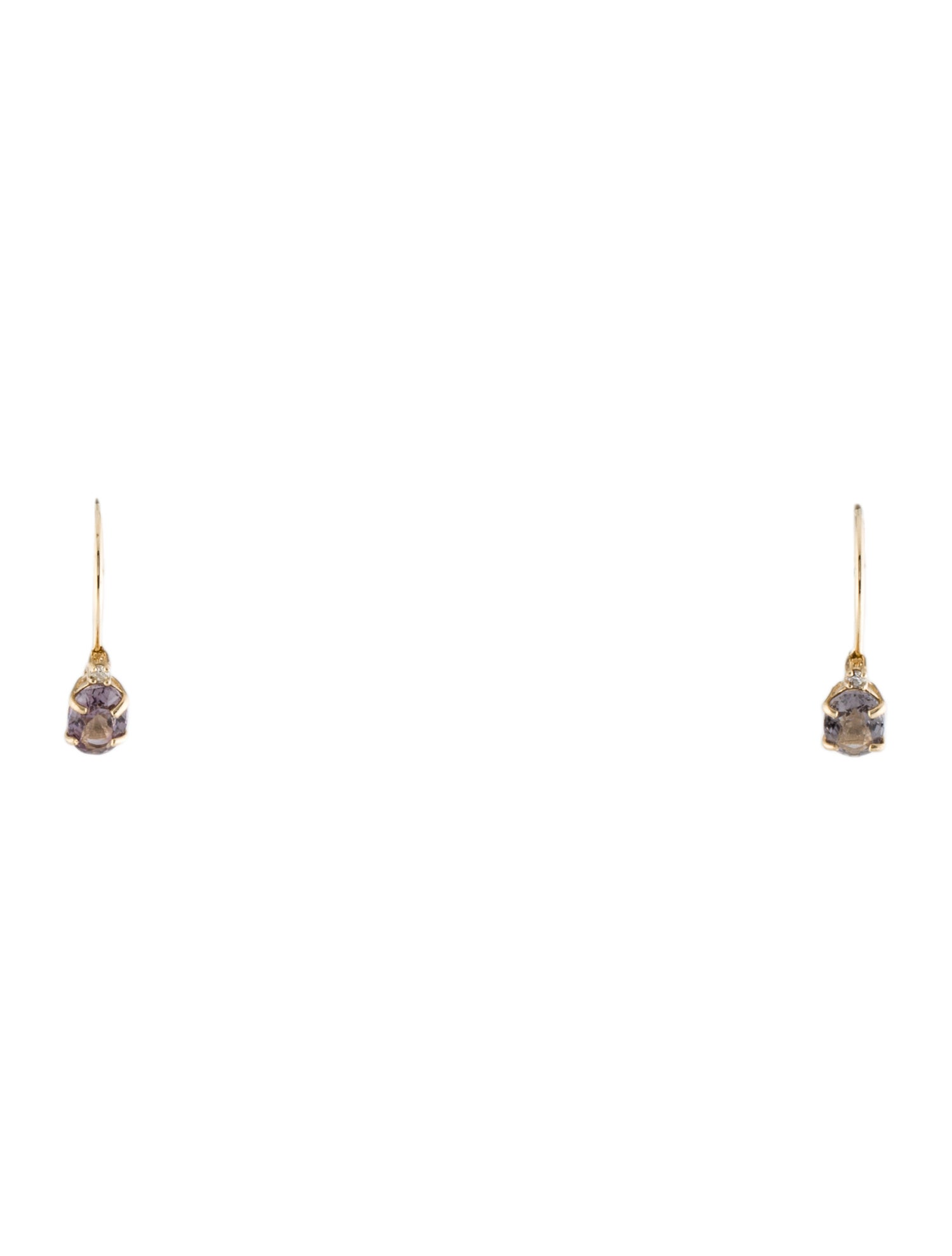 Earrings 14K Spinel & Diamond Drop Earrings