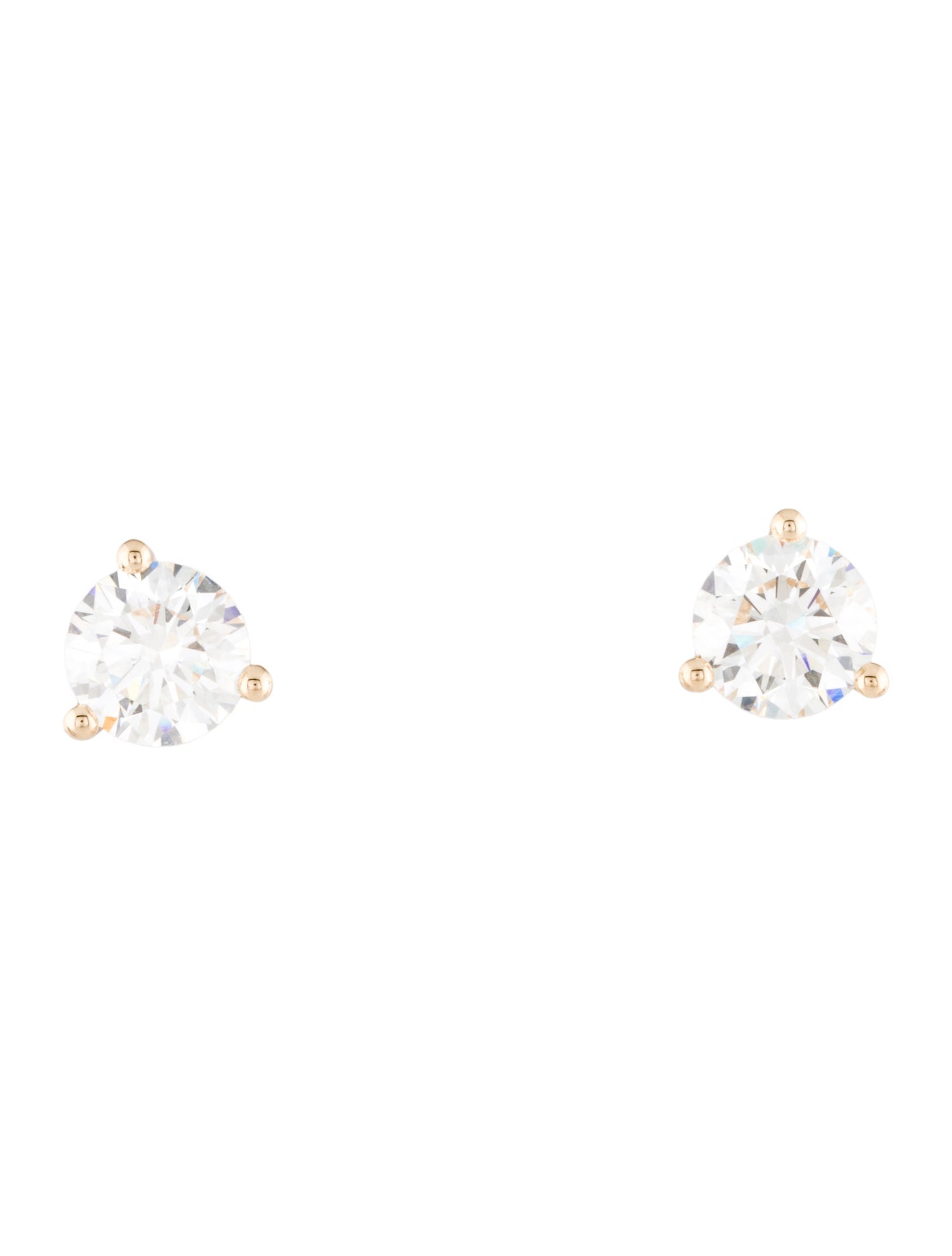 Earrings 14K 4.00ctw Lab-Grown Diamond Solitaire Martini Stud Earrings