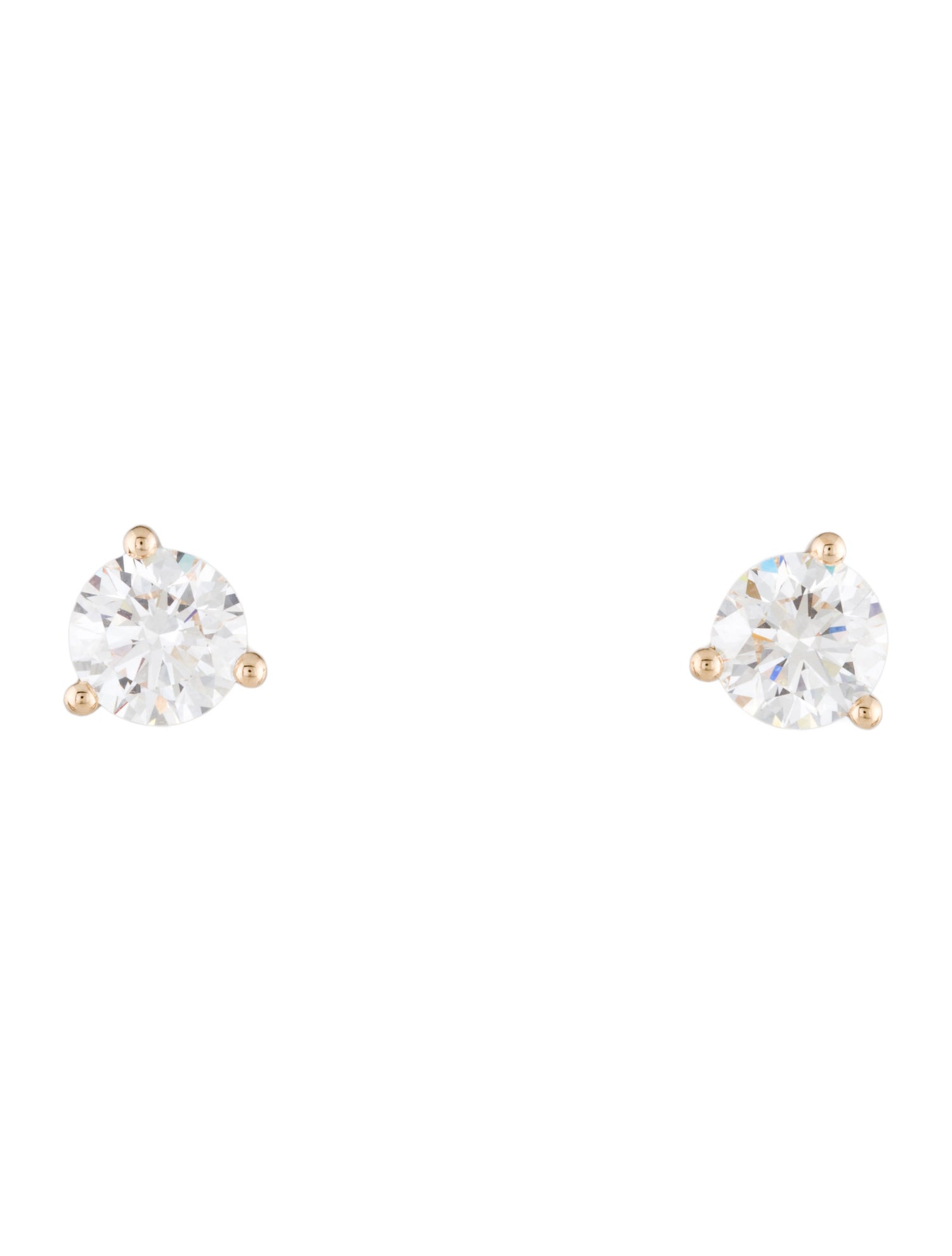 Earrings 14K 4.00ctw Lab-Grown Diamond Solitaire Martini Stud Earrings
