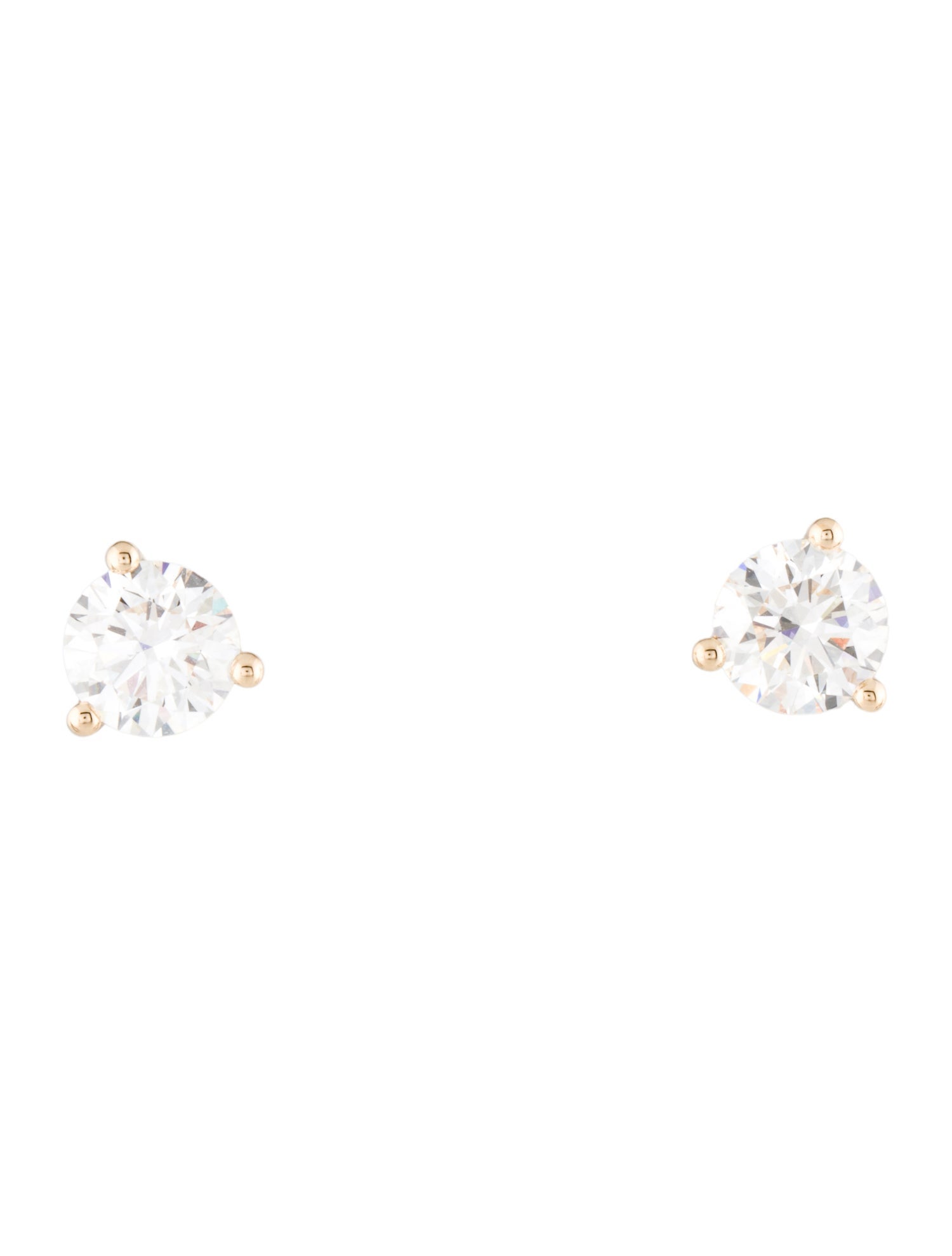 Earrings 14K 4.00ctw Lab-Grown Diamond Solitaire Martini Stud Earrings