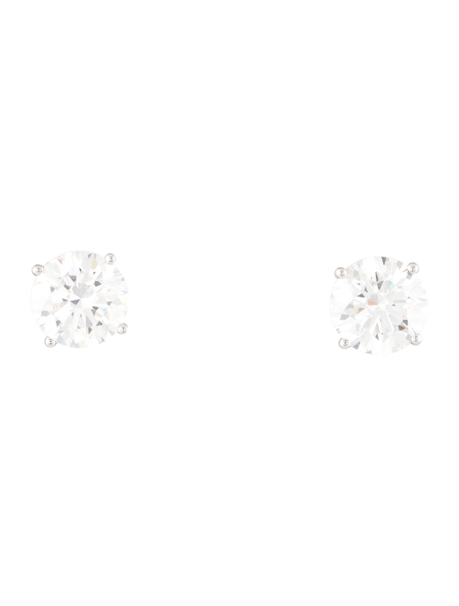 Earrings 14K 4.00ctw Lab-Grown Diamond Solitaire Stud Earrings