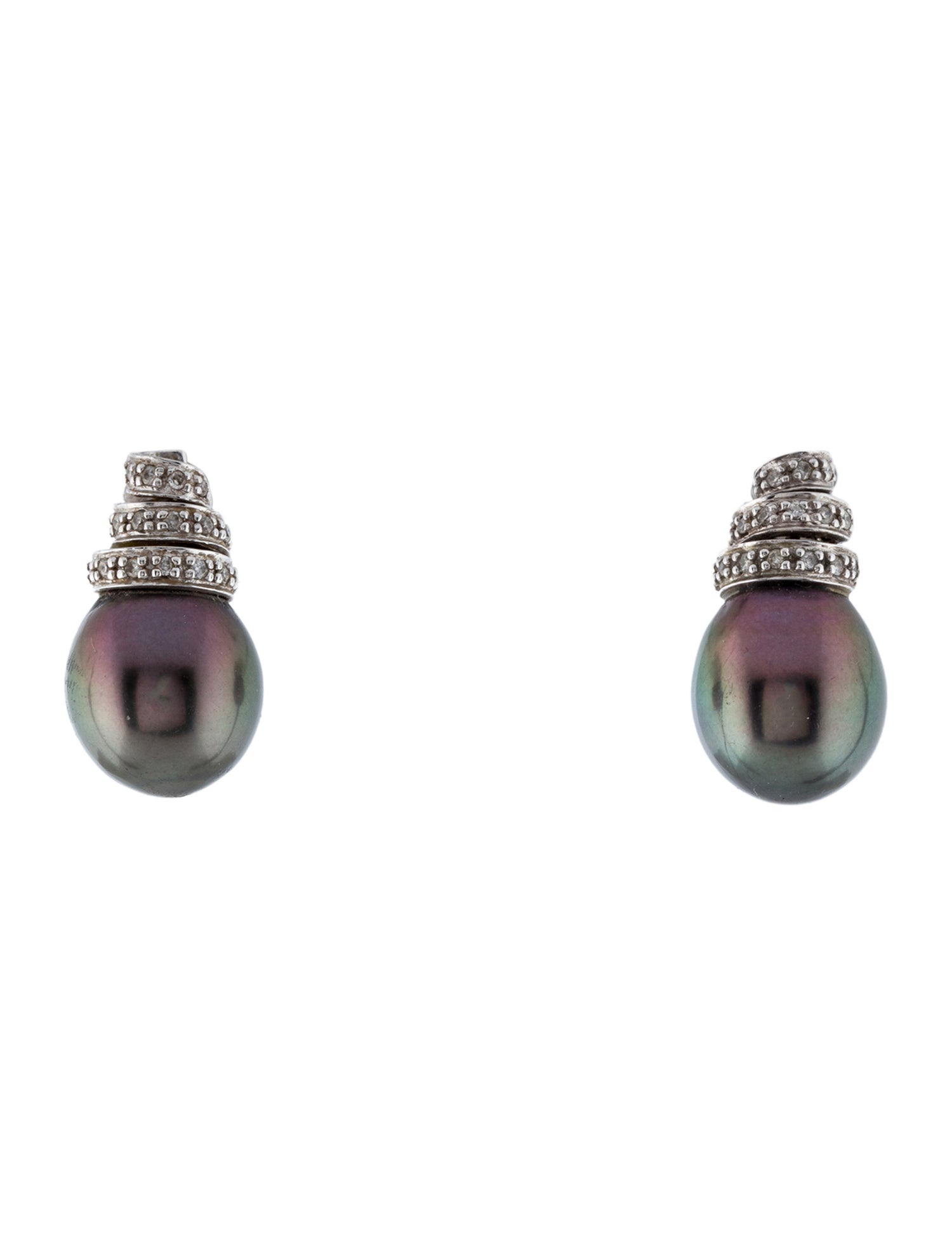 Earrings 18K Pearl & Diamond Drop Earrings