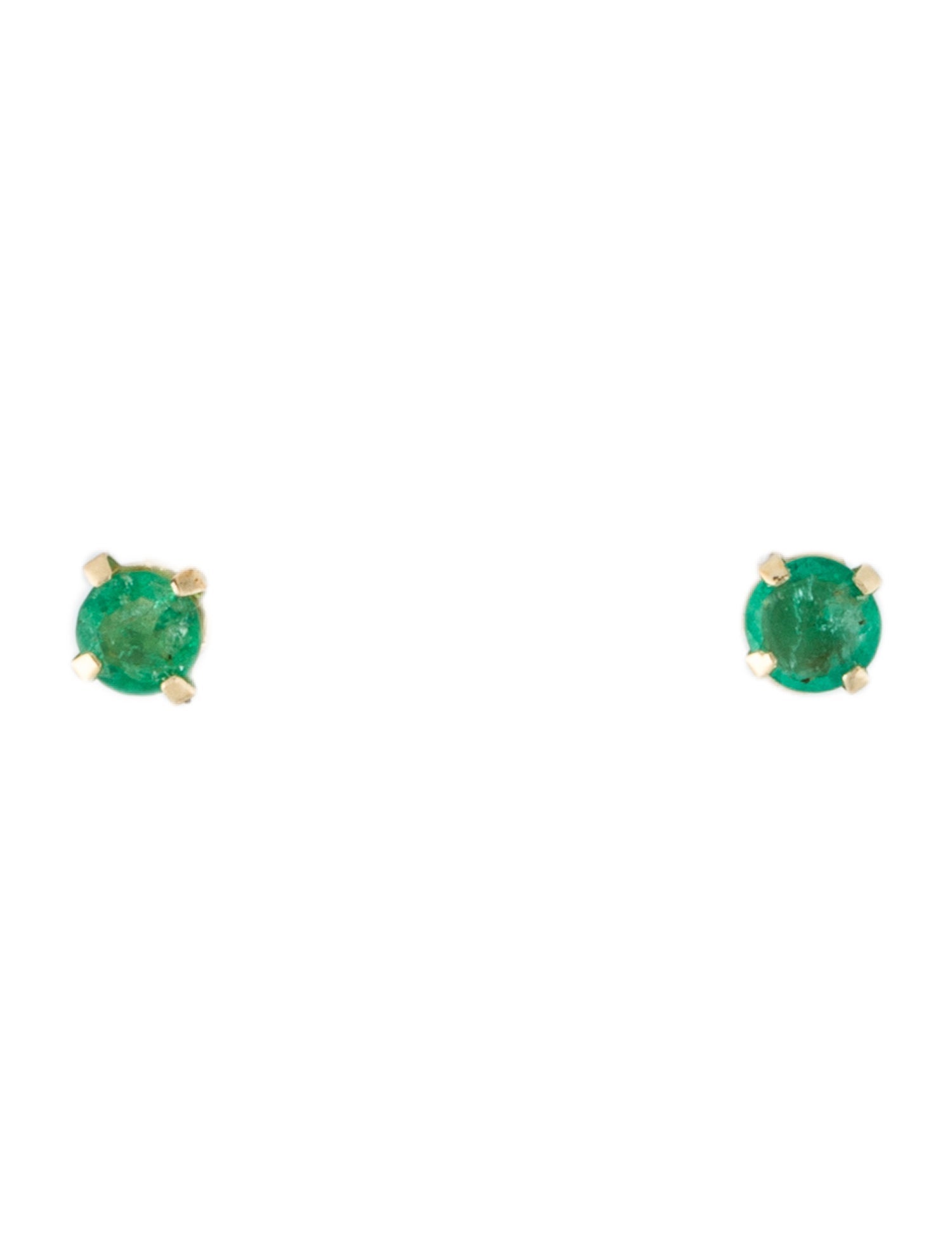 Earrings 14K Emerald Stud