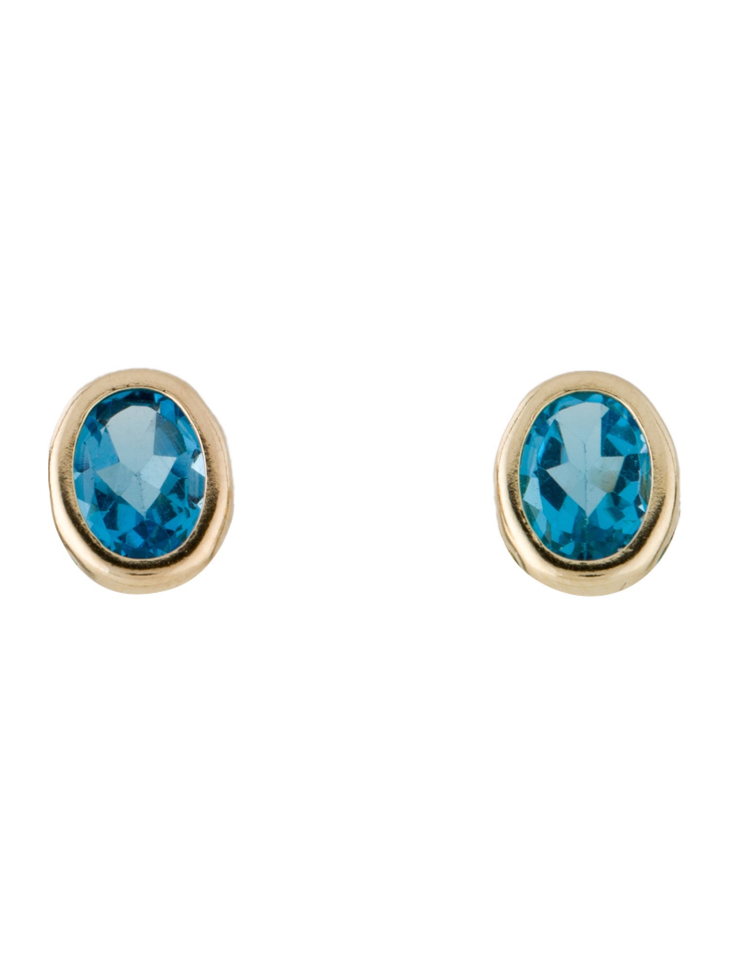 Earrings 14K 3.09ctw Topaz Stud Earrings