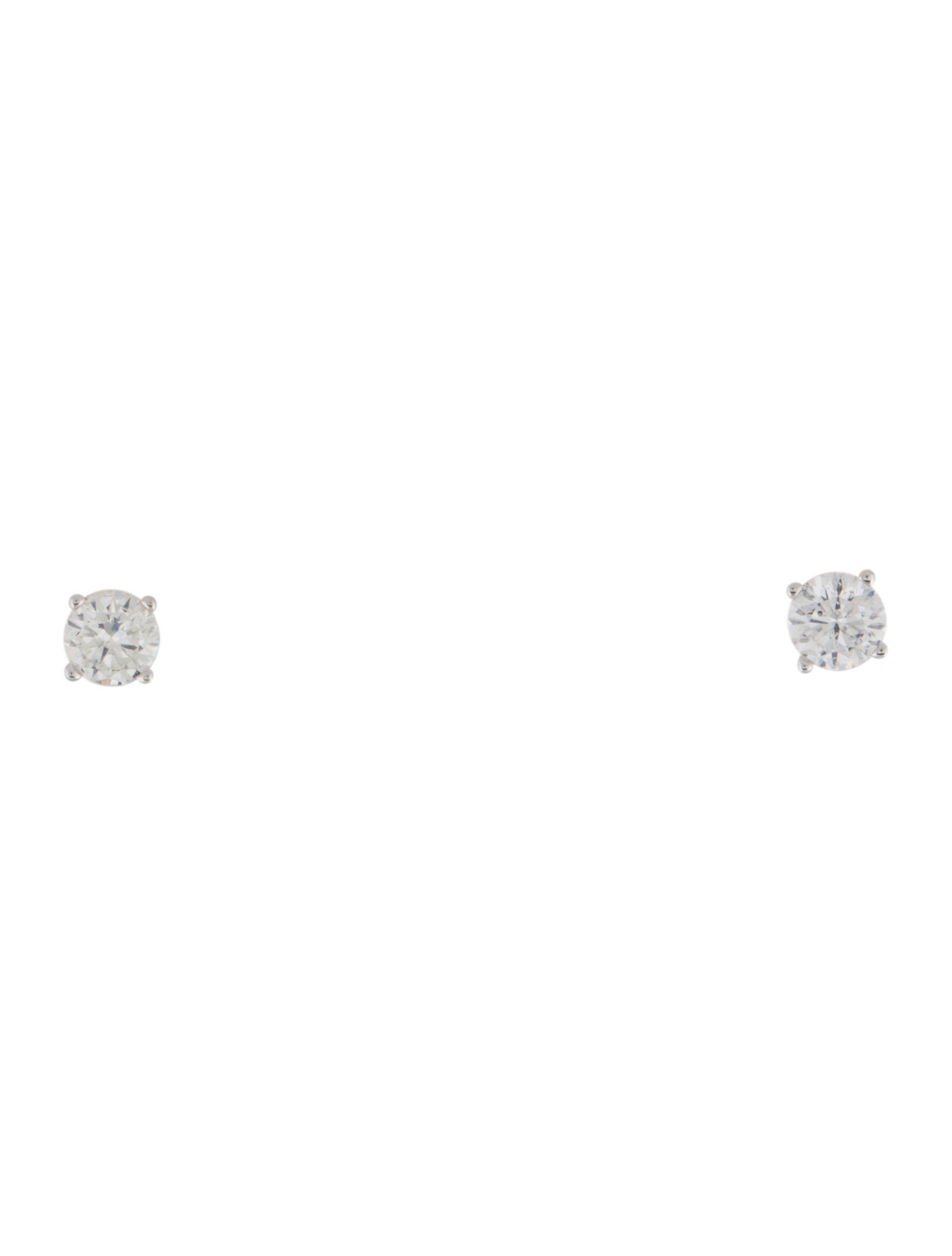 Earrings 14K Diamond Solitaire Stud Earrings