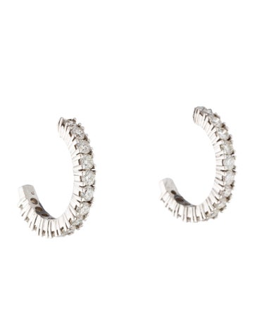 Earrings Hoop 14K 2.80ctw Diamond