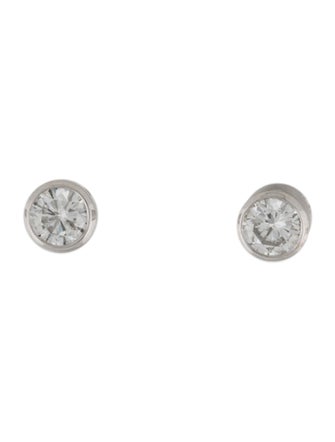 Earrings Platinum Diamond Stud Earrings