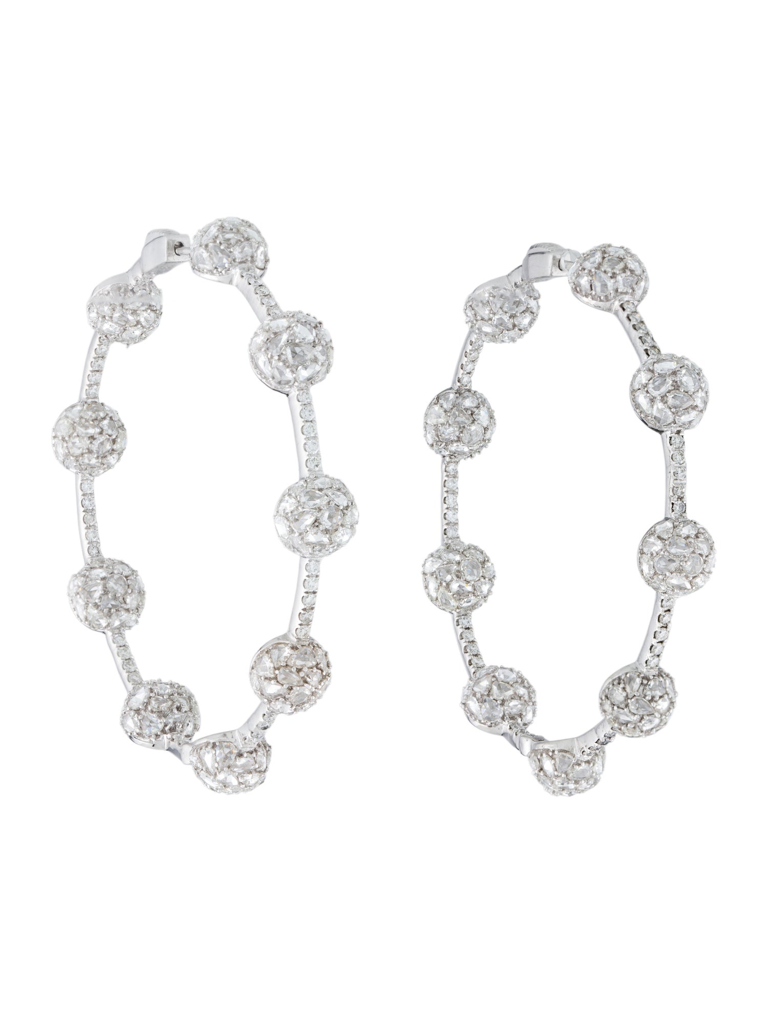 Earrings Girona Prive 18K Diamond Inside-Out Hoop