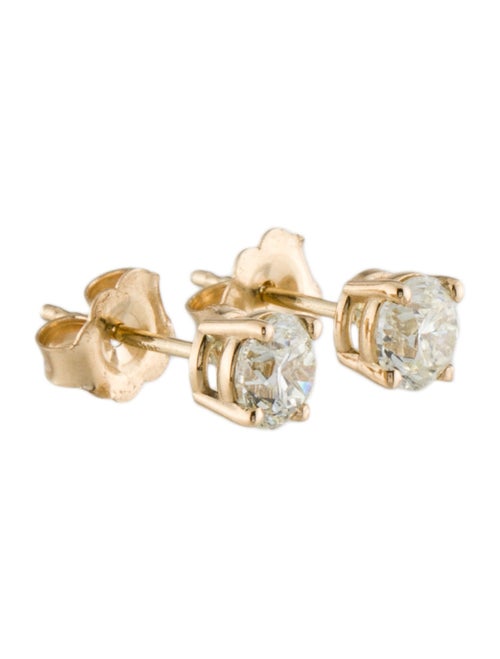 Earrings 14K 1.01ctw Diamond Solitaire Stud Earrings