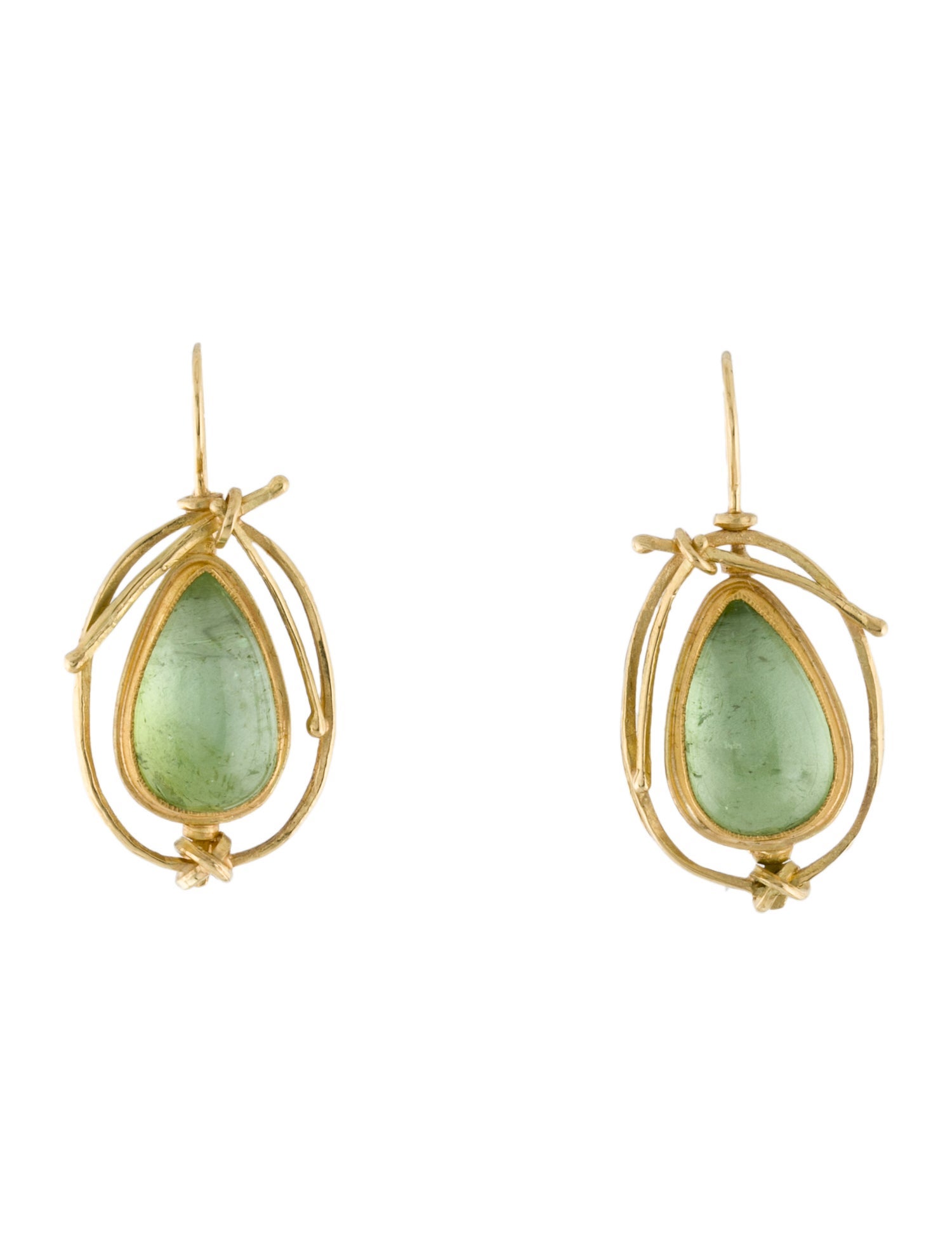 Earrings Carolyn Morris Bach 18K Tourmaline Drop