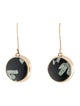 Earrings 14K Feldspar in Basalt Bezel Set Drop Earrings