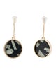 Earrings 14K Feldspar in Basalt Bezel Set Drop Earrings