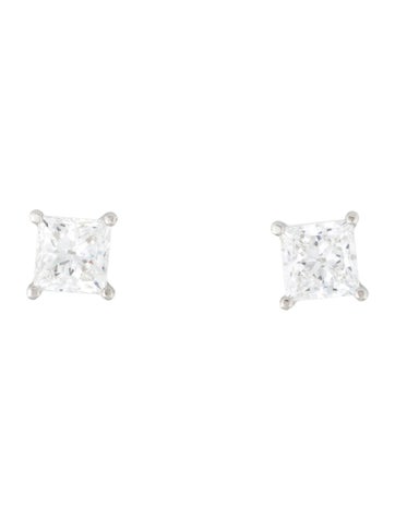 Earrings Stud Platinum 4.00ctw Lab-Grown Diamond