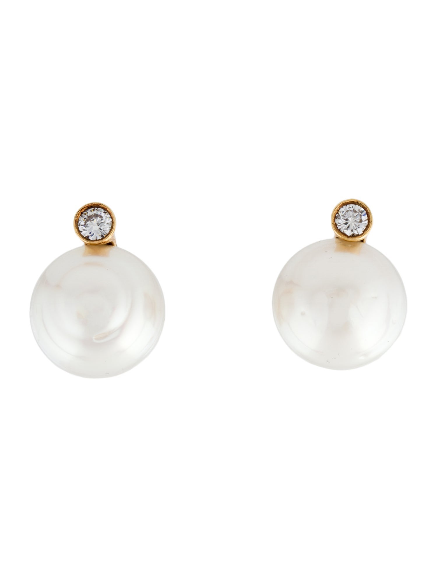 Earrings 18K Pearl & Diamond Clip-On Earrings