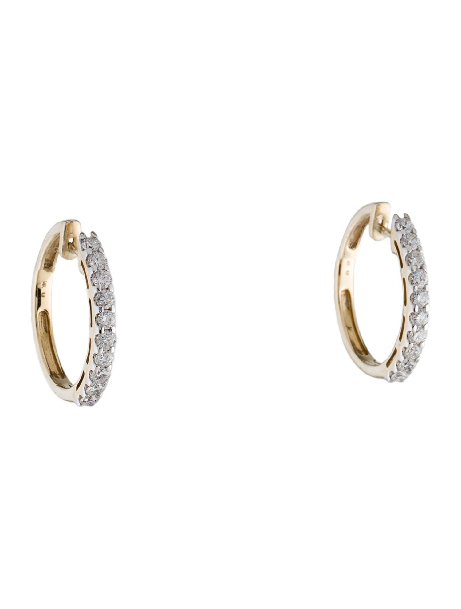 Earrings 14K 2.00ctw Diamond Hoop Earrings