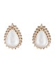 Earrings 14K Mabe Pearl & Diamond Earrings