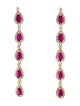 Earrings 14K Ruby 2.15ctw Ruby & Diamond Drop Earrings