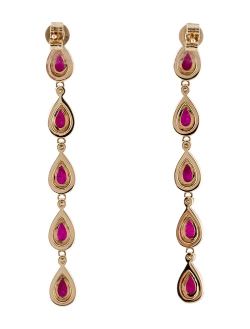 Earrings 14K Ruby 2.15ctw Ruby & Diamond Drop Earrings