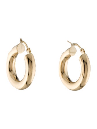 Earrings 14K Polished Tube Hoop