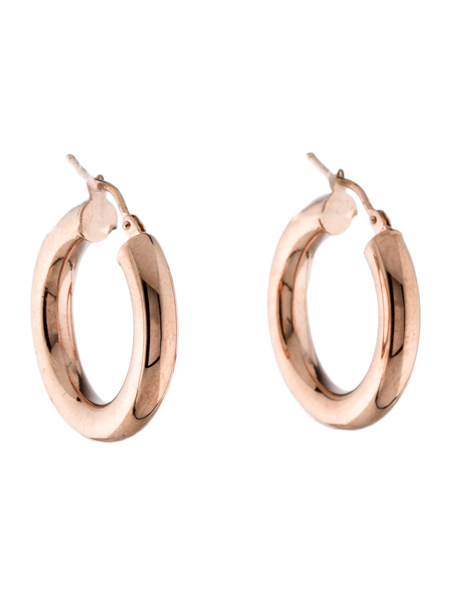Earrings 14K Polished Tube Hoop