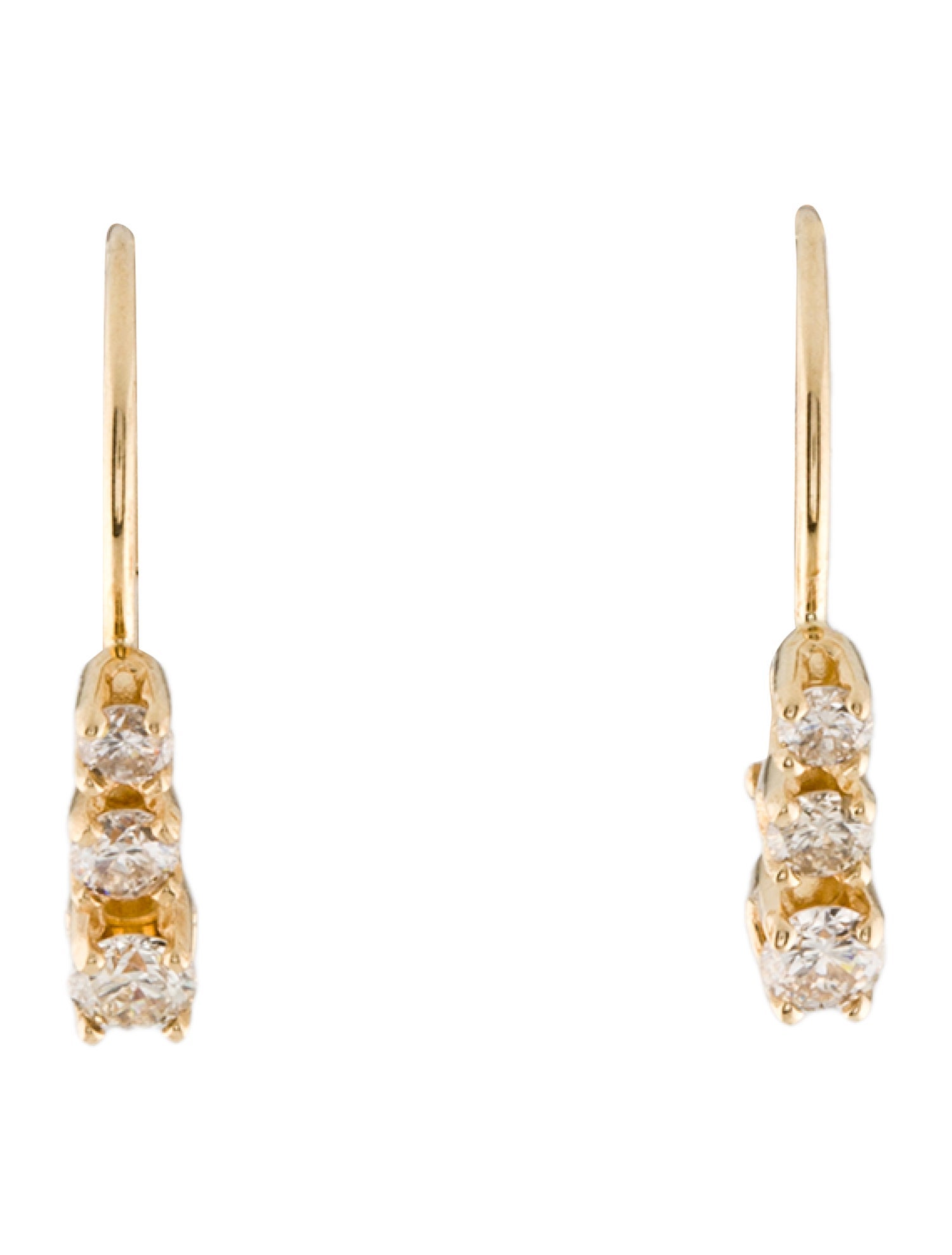 Earrings 14K Diamond Huggie Earrings