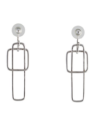 Earrings 18K Diamond Geometric Drop Earrings