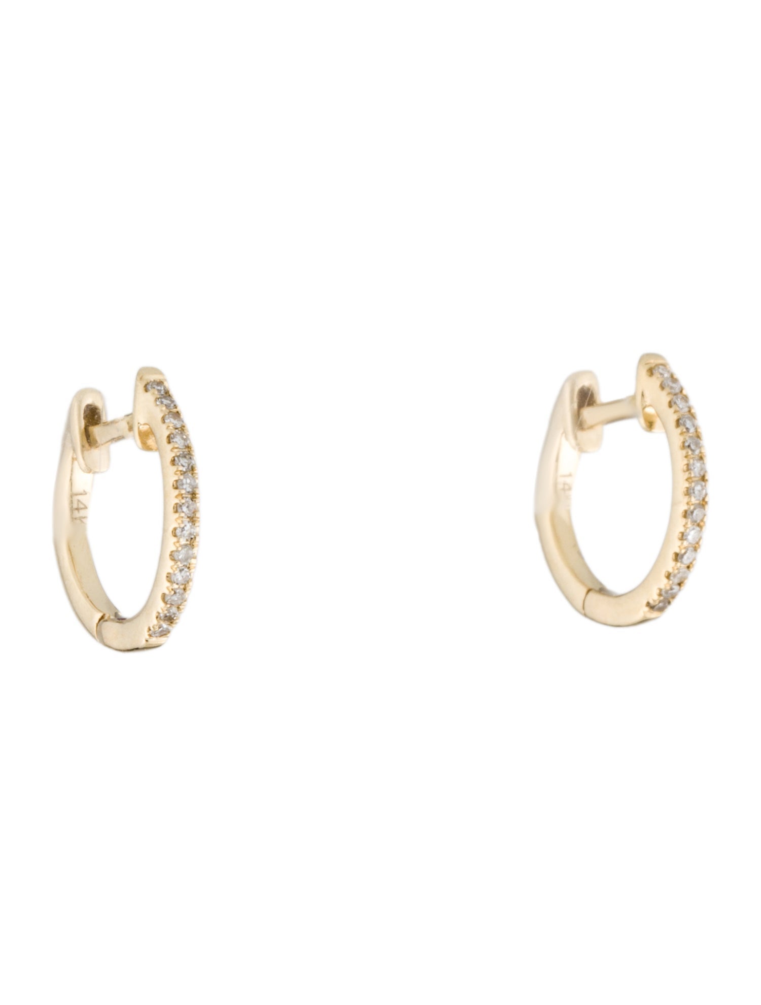 Earrings 14K Diamond Huggie