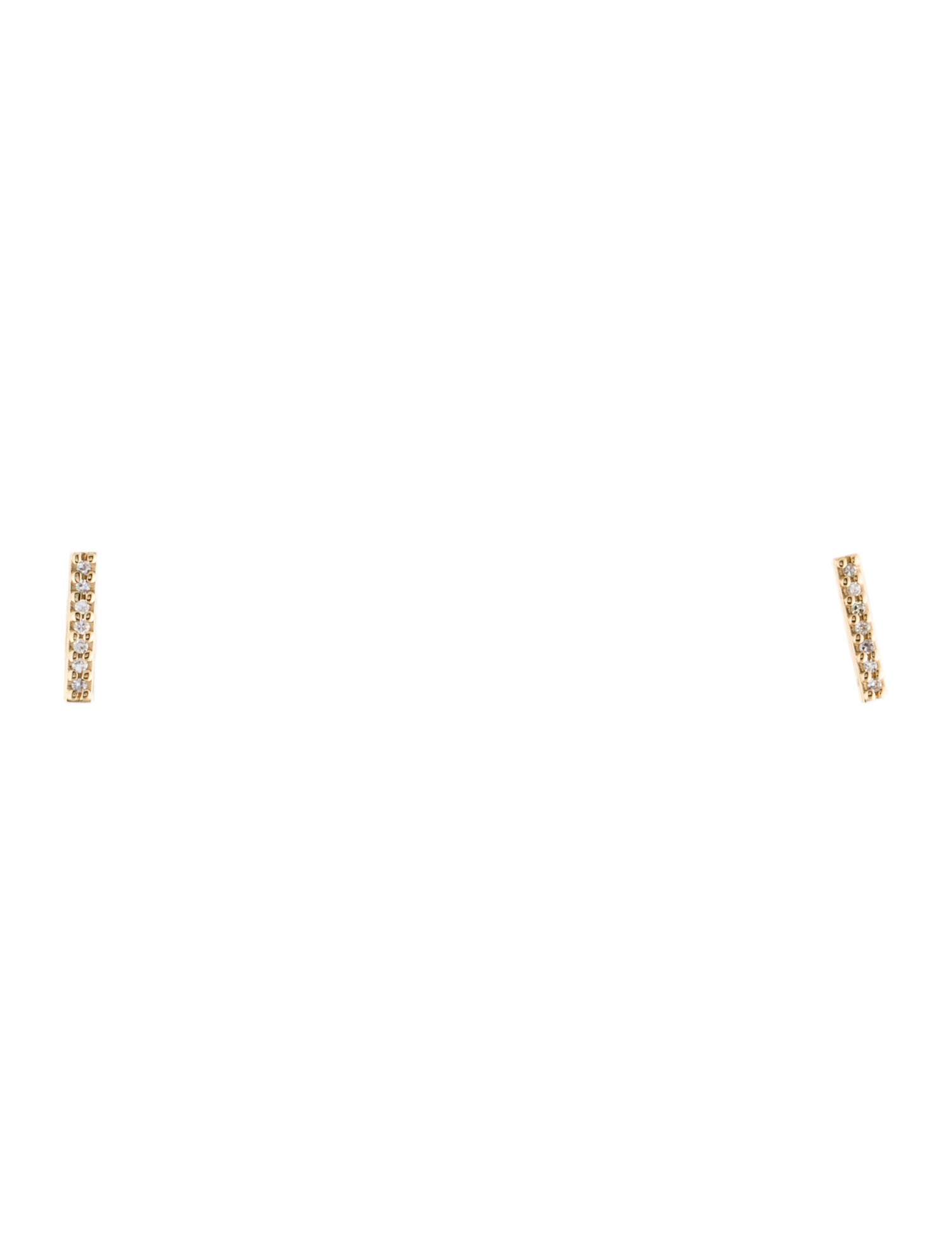 Earrings 14K Diamond Bar Stud Earrings