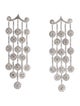 Earrings 18K 5.10ctw Diamond & Smoky Quartz Chandelier Earrings