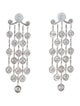 Earrings 18K 5.10ctw Diamond & Smoky Quartz Chandelier Earrings