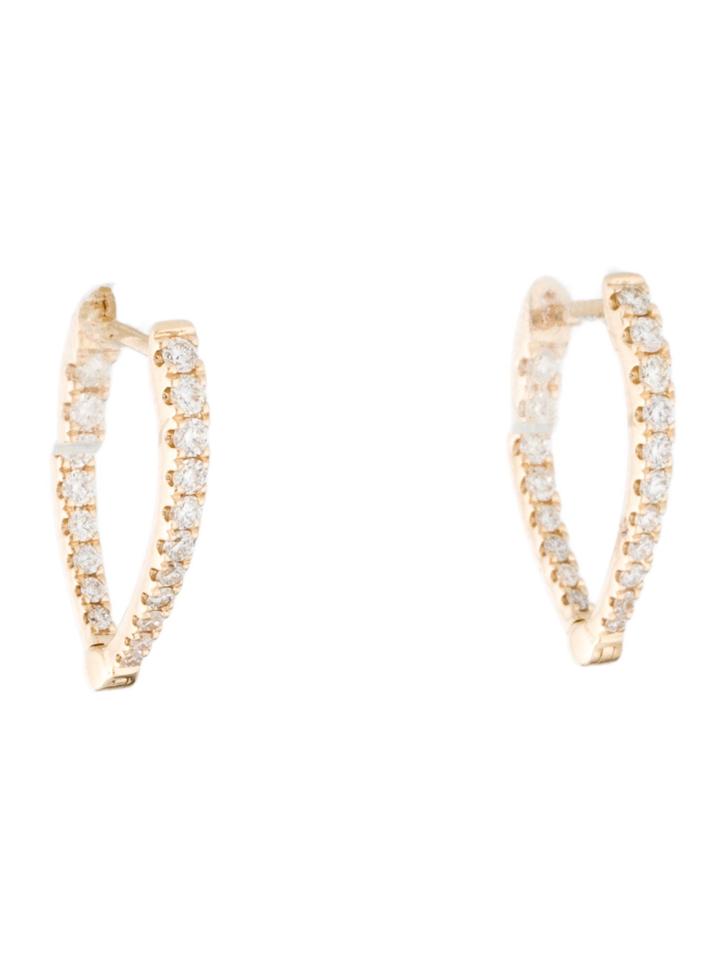 Earrings 14K Diamond Inside-Outside Hoop Earrings