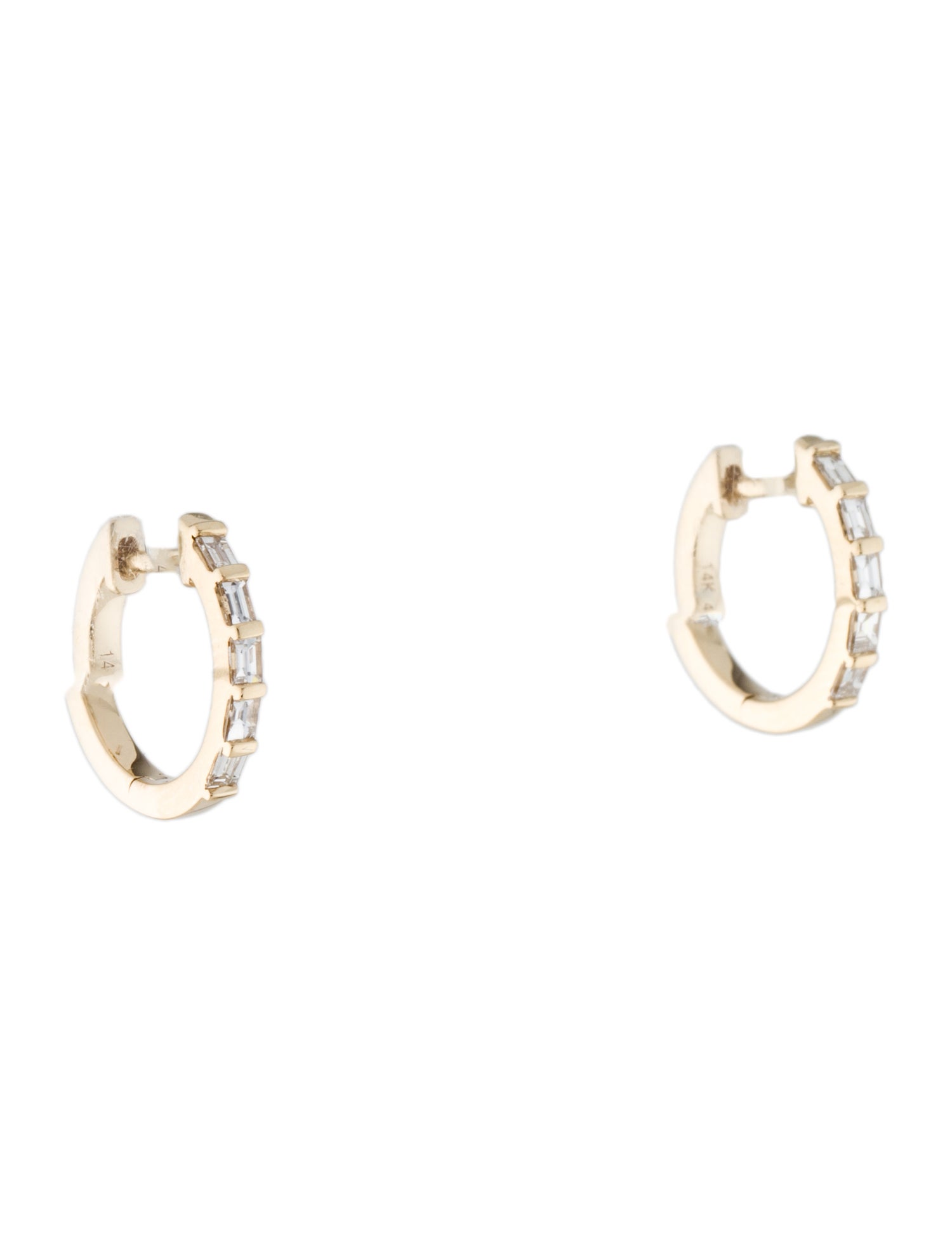 Earrings 14K Diamond Huggies