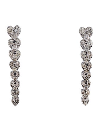 Earrings 14K 2.57ctw Diamond Heart Drop Earrings