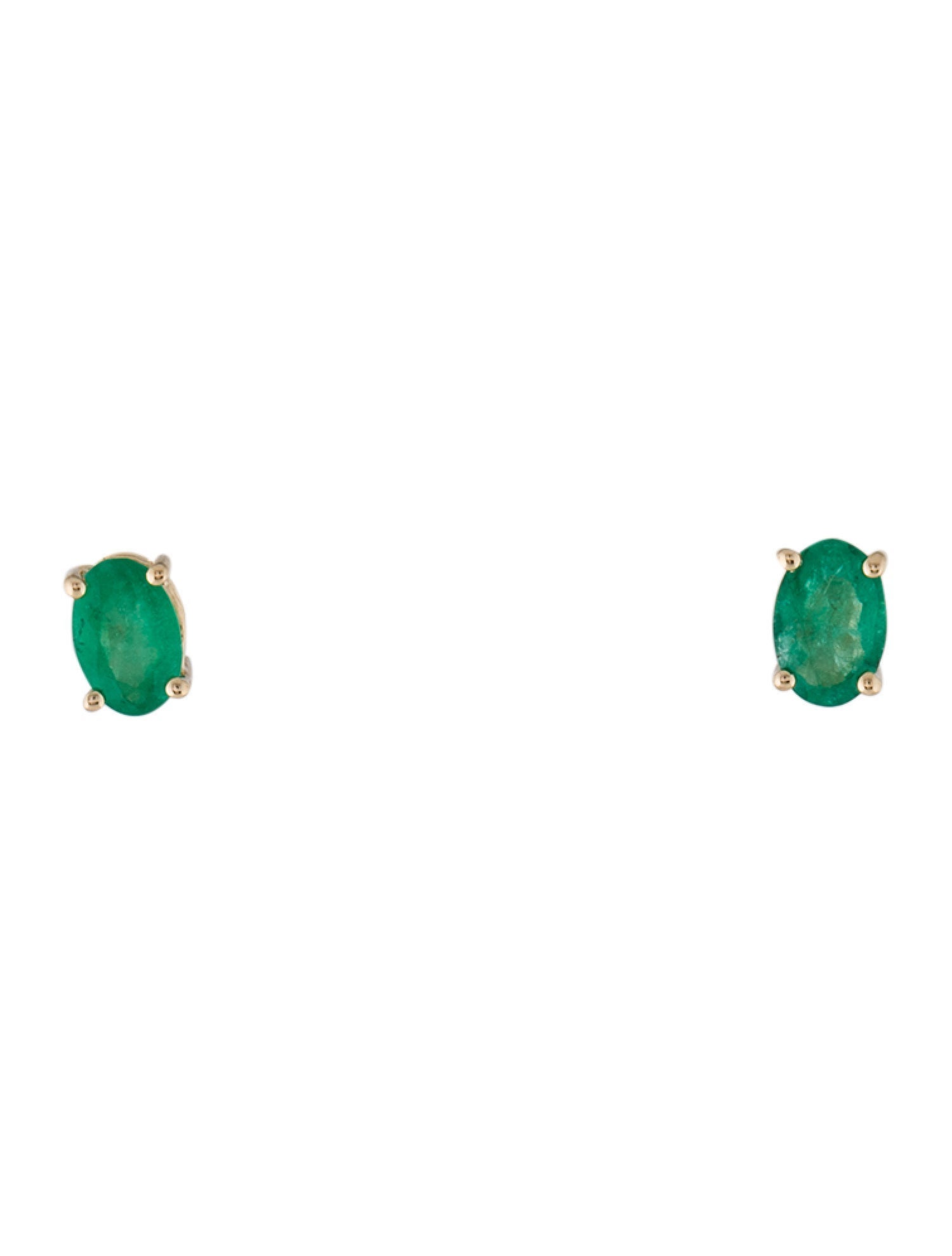 Earrings 14K Emerald Stud Earrings