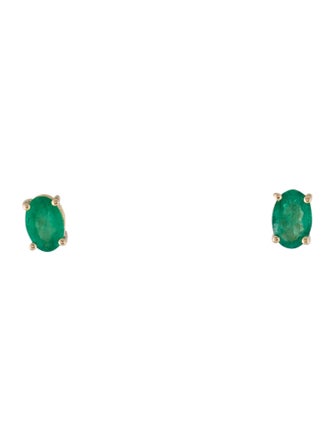 Earrings 14K Emerald Stud Earrings