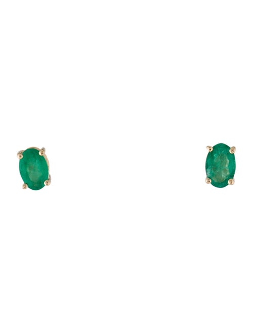 Earrings 14K Emerald Stud Earrings