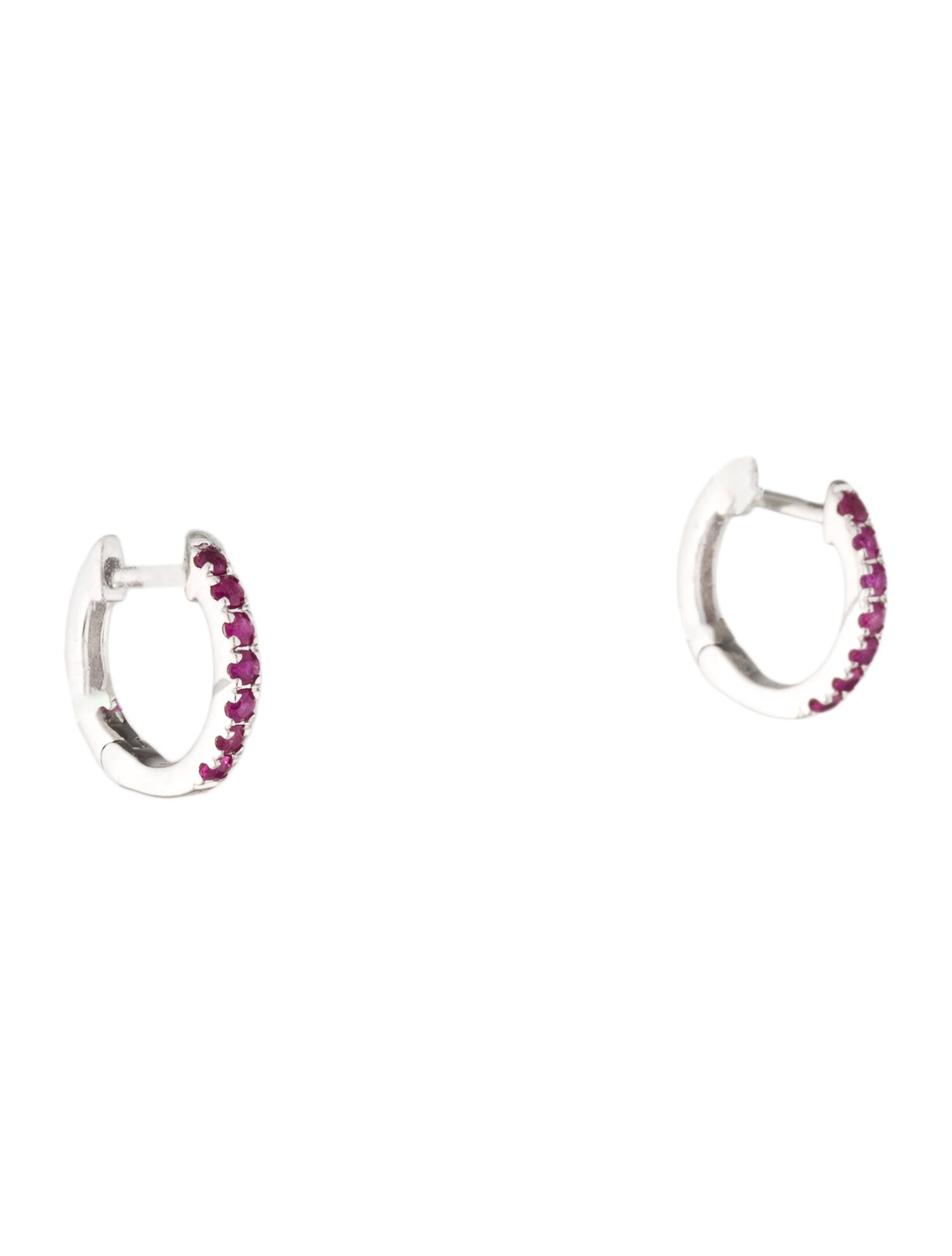 Earrings 14K Ruby Huggie
