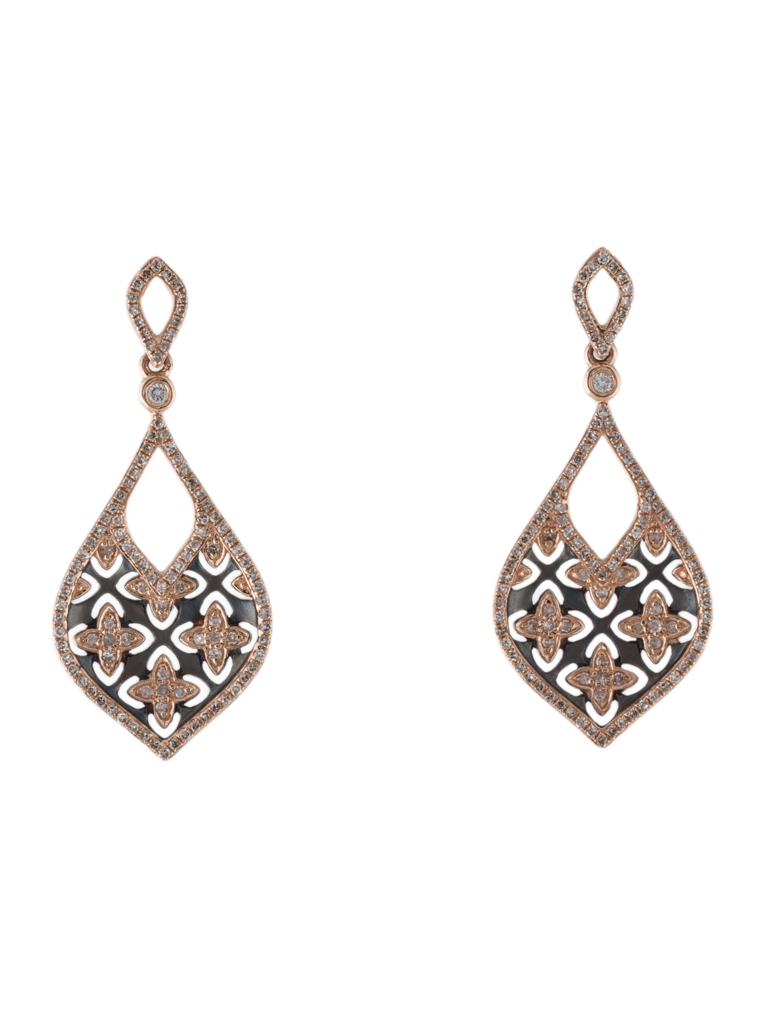 Earrings 14K Diamond Drop