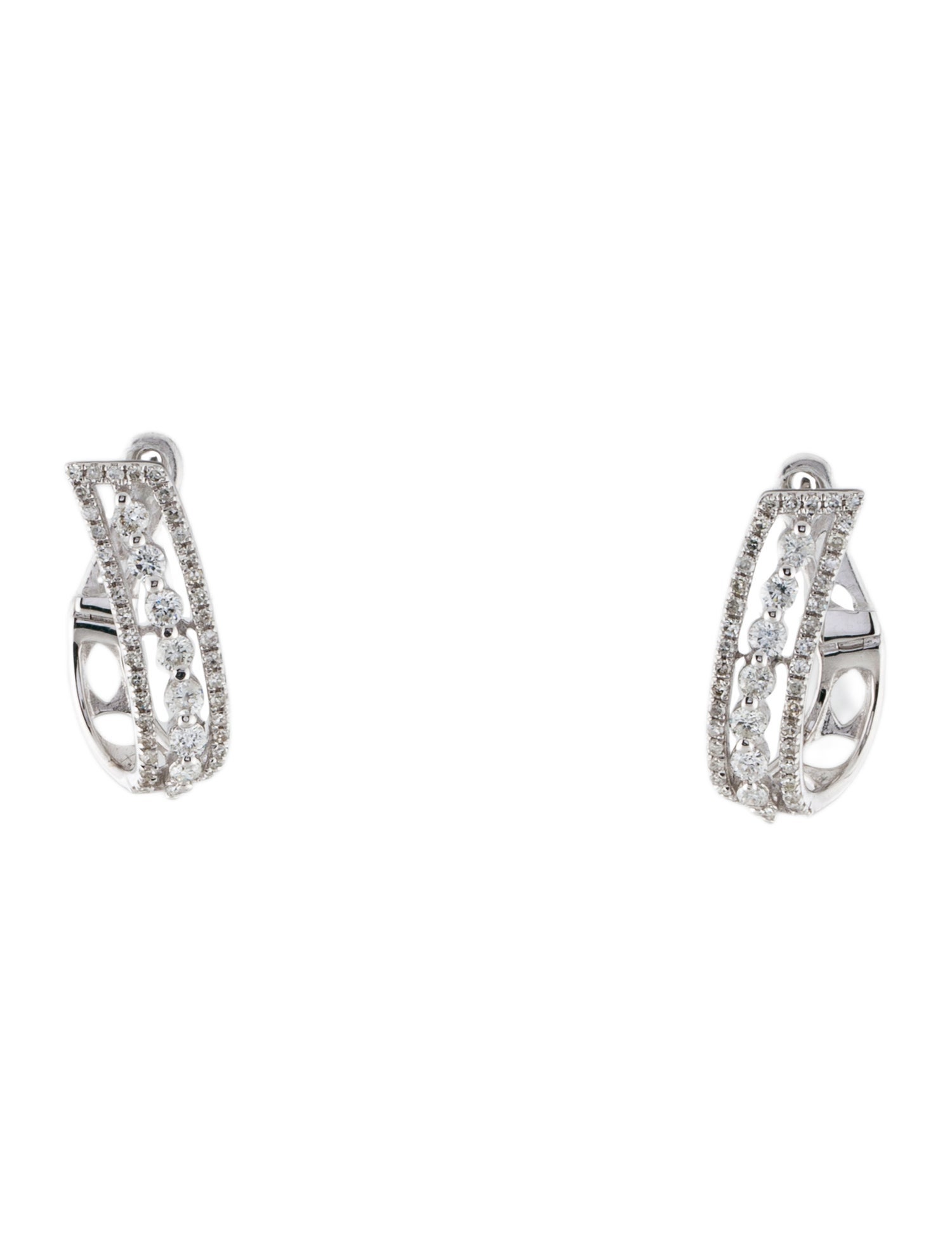 Earrings 14K DIamond Hoop Earrings