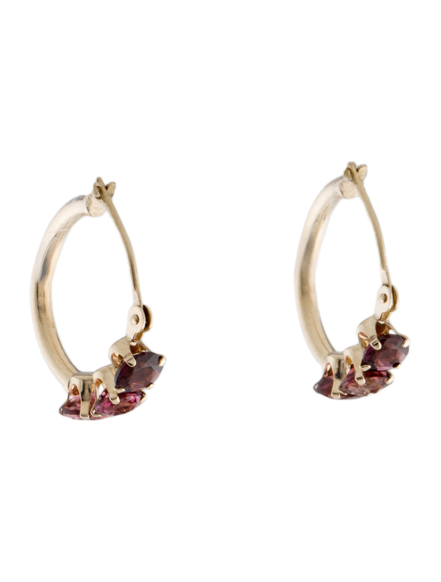 Earrings 14K Tourmaline Huggie Earrings