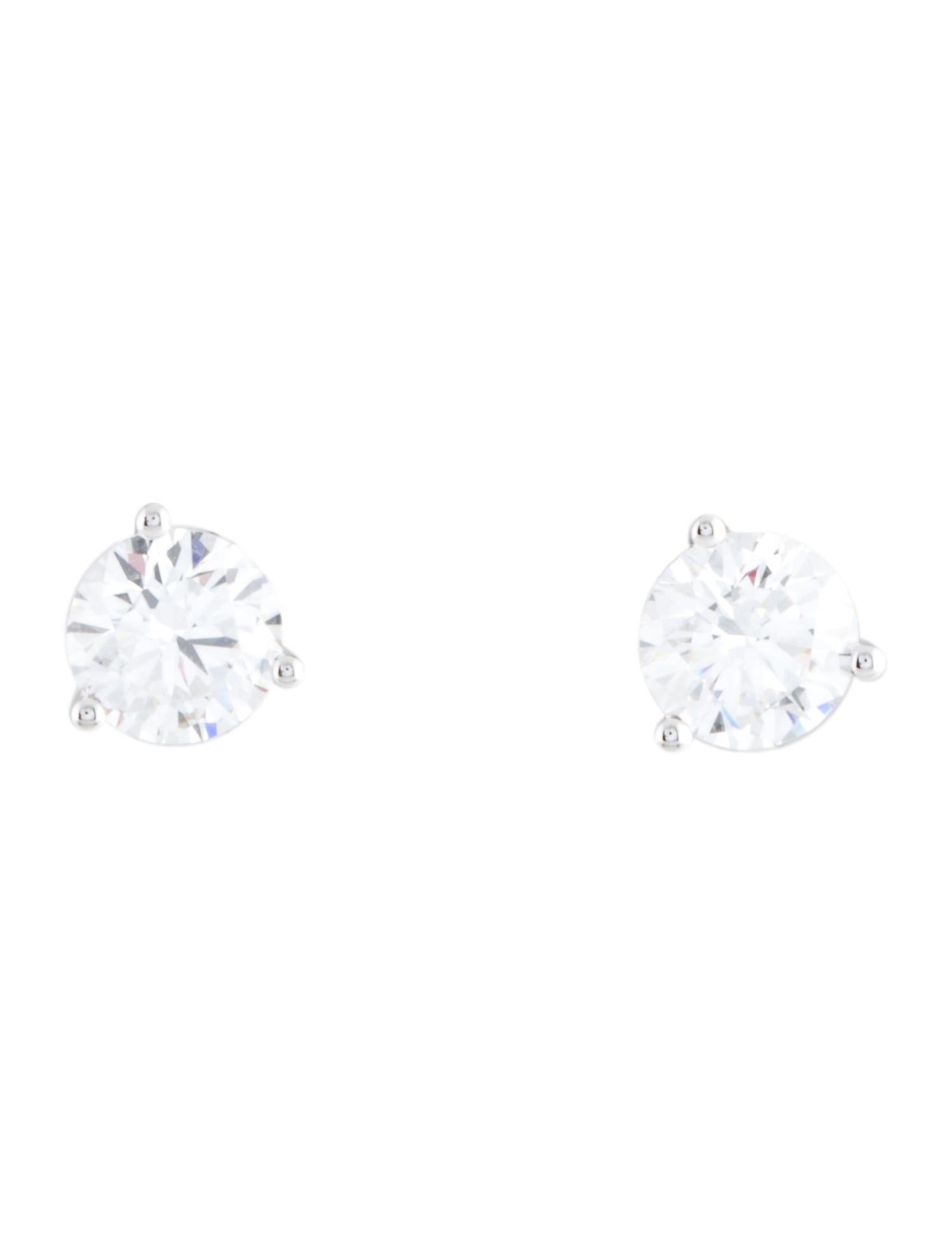 Earrings 14K 2.00ctw Lab-Grown Diamond Solitaire Martini Stud Earrings